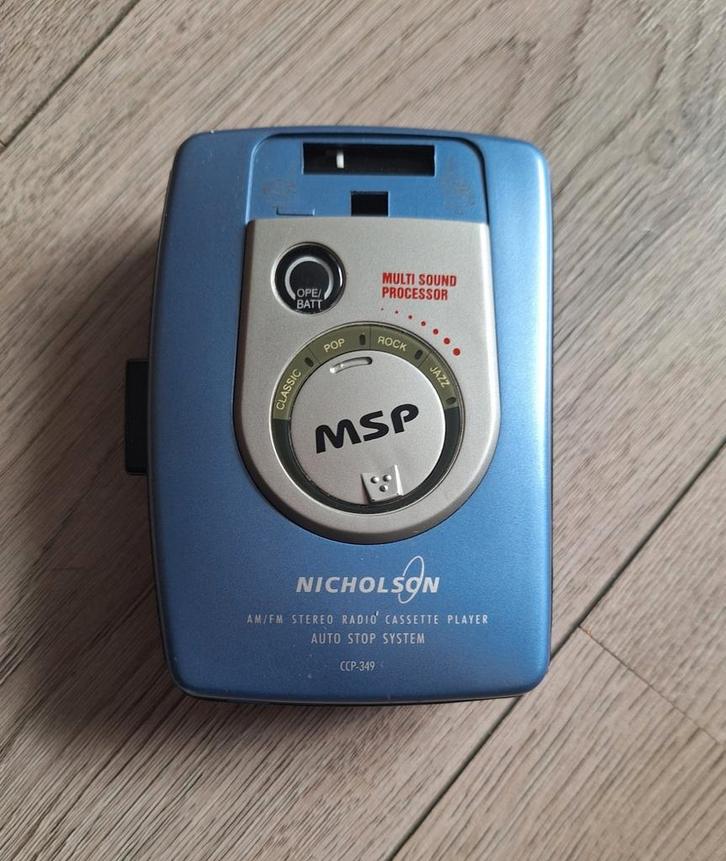 Nicholson MSP walkman met radio – werkt op 2 AA batt, Audio, Tv en Foto, Walkmans, Discmans en Minidiscspelers, Walkman, Ophalen of Verzenden