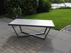 Super leuke grijze aluminium tafel bij uw lounge bank  €125., Tuin en Terras, Tuinsets en Loungesets, Ophalen, Bijzettafel, Loungeset