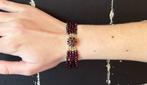 Granaat antieke armband fraai 14k gouden slot dames