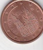 5 cent 2001 spanje, Verzenden, Spanje