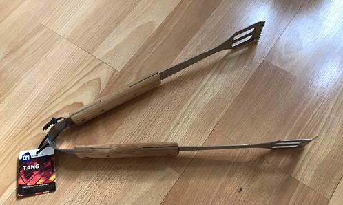 Barbecue tang hout met rvs (nieuw), Tuin en Terras, Barbecue-accessoires, Nieuw, Ophalen of Verzenden
