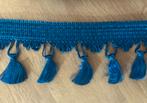 Franje band blauw met kwasten, Ophalen of Verzenden, Zo goed als nieuw, Lint, Band of Elastiek