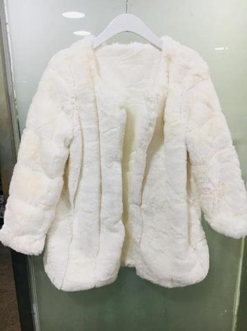 Witte nep bontjas bont jas winterjas warme winter dames beschikbaar voor biedingen