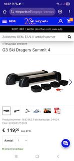 Montclanc skiklemmen voor dakdragers. 1 set dus 2 klemmen., Ophalen of Verzenden, Gebruikt