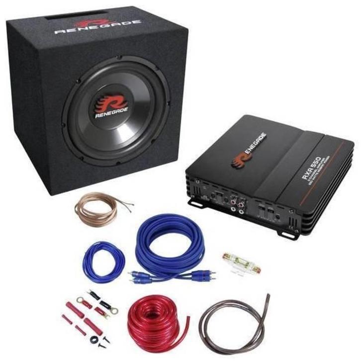 RENEGADE RBK550XL 550Watt baskit incl. kabelset, Auto diversen, Autospeakers, Nieuw, Ophalen of Verzenden