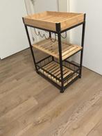 keuken trolley, Huis en Inrichting, Tafels | Sidetables, Ophalen, 50 tot 100 cm, Zo goed als nieuw, Overige houtsoorten