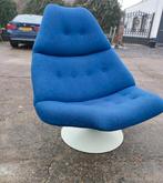 2 x Artifort Geoffrey Harcourt F510/511 fauteuil blauw, Ophalen, Artifort, vintage design, Geoffrey Harcourt, 75 tot 100 cm, Zo goed als nieuw