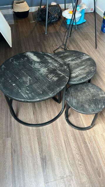 Salontafels 3 stuks rond  beschikbaar voor biedingen