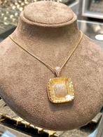 14 Gouden Ketting & Hanger, Nieuw, Ophalen of Verzenden, Met edelsteen, Goud