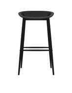 Barstoelen 2 st zwart, Huis en Inrichting, Barkrukken, Kunststof, Met voetsteun, Info@bargains-by-dj.nl, Nieuw