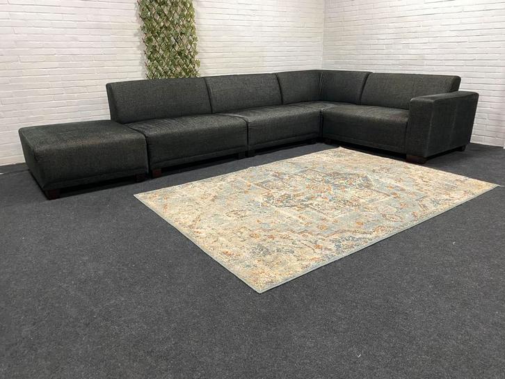 Elementen hoekbank zwart - Gratis Levering - Gereinigd, Huis en Inrichting, Banken | Bankstellen, Zo goed als nieuw, Vierpersoons of meer