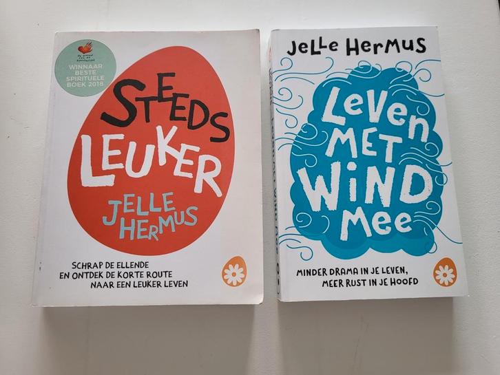 Jelle Hermus - Steeds leuker & Leven met de wind mee, Boeken, Psychologie, Zo goed als nieuw, Ophalen of Verzenden