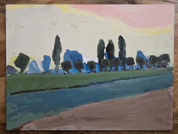 P.C.Kuiper schilderij – De Ploeg stijl 60 x 80 cm gesigneer beschikbaar voor biedingen