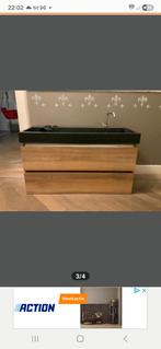 Wastafelkast zwarte wasbak graniet niet gratis, Huis en Inrichting, Badkamer | Badkamermeubels, Zo goed als nieuw, Minder dan 100 cm