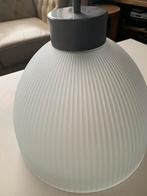 Hanglamp plissé glas 34 cm, Huis en Inrichting, Lampen | Hanglampen, Ophalen, Glas, Minder dan 50 cm