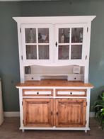 Antieke buffetkast, wit en transparant gelakt, Ophalen