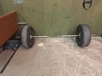 Olympische stang met wielen, Sport en Fitness, Fitnessmaterialen, Ophalen, Gebruikt