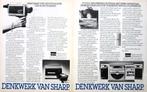 6 vintage advertenties reclames Sharp 1981, Ophalen of Verzenden, Gebruikt, Overige typen