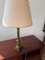 Staande schemerlamp met stoffe kap, Huis en Inrichting, Lampen | Tafellampen, Ophalen, Klassiek, Zo goed als nieuw, Metaal