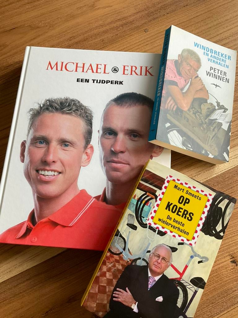 Erik & Michael Wielerliefhebbers Trio boeken, Ophalen, Nieuw, Lopen en Fietsen