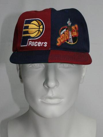 NBA Pacers Seattle Sonics pet ONE SIZE blauw/rood NIEUW beschikbaar voor biedingen