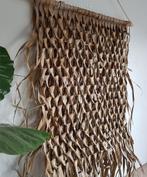 Wandkleed gevlochten palmblad met zwart metaal ophangsysteem, Ophalen, Zo goed als nieuw