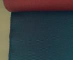 Kvadrat Febrik Plecto 874 petrol blauw + rood; meubelstof, Hobby en Vrije tijd, Stoffen en Lappen, Wol, Blauw, 120 cm of meer