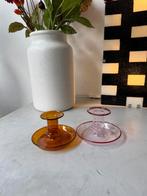 Drie stijlvolle kandelaars – los of als set te koop, Ophalen of Verzenden, Glas