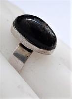 Ring met donkere barnsteen, sterling, Sieraden, Tassen en Uiterlijk, Ringen, Ophalen, Gebruikt, 17 tot 18, Dame
