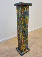 Moderne kunst zuil abstract kleurrijk uniek handgemaakt, Ophalen