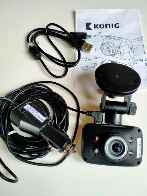 auto camera DVR, dashcam, inkl micro SD, KONIG, Auto diversen, Dashcams, Gebruikt, Ophalen of Verzenden