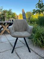 2 luxe en confortabele eetkamer stoelen., Huis en Inrichting, Stoelen, Ophalen of Verzenden, Zo goed als nieuw, Grijs, Twee