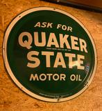 2x Origineel Quaker State motoroil USA reclamebord jrn 60-70, Ophalen, Zo goed als nieuw, Reclamebord