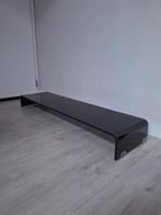 TV-meubel/monitorverhoger zwart 120x30x13 cm glas, Ophalen, 100 tot 150 cm, Minder dan 100 cm, Modern