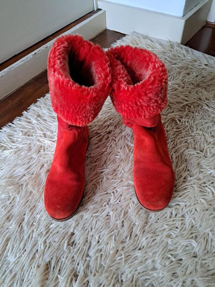 Rode Laarzen, Shabbies Amsterdam, mt.39, Kleding | Dames, Schoenen, Gedragen, Hoge laarzen, Rood, Ophalen of Verzenden