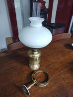 antieke koperen scheepslamp, olielamp, cardanische wandlamp, Ophalen of Verzenden