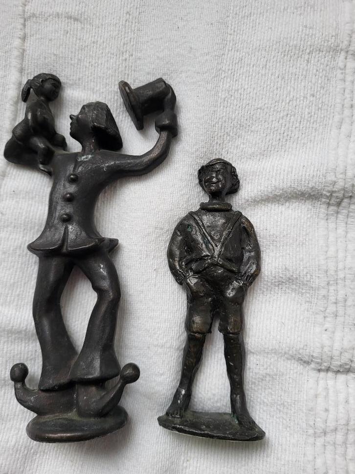 2 bronzen beeldjes van Corry Ammerlaan, Antiek en Kunst, Antiek | Koper en Brons, Brons, Ophalen of Verzenden