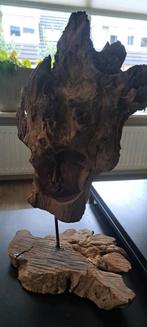 Teak Houten Beeld - Uniek Kunstwerk, Antiek en Kunst, Kunst | Beelden en Houtsnijwerken, Ophalen of Verzenden