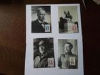 4 kaarten van Koning Albert met postzegels, Verzamelen, Koninklijk Huis en Royalty, Verzenden, Zo goed als nieuw, Buitenland, Kaart, Foto of Prent