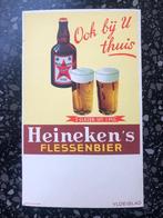 Heineken's flessenbier vloeiblad. Vloeiblad Heineken bier., Verzamelen, Overige typen, Gebruikt, Ophalen of Verzenden