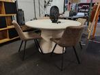 Ronde betonlook eettafel met unieke poot - 140cm, Ophalen, Nieuw