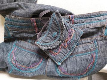 Blue Sista Didi jeans broek spijkerbroek met tasje 36 38
