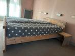 Steigerhouten 2-persoons bed 160x200 + matras, Ophalen, Gebruikt, Bruin, Steigerhout