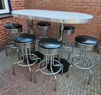 FIFTIES SIXTIES AMERIKAANSE BARKRUKKEN BEL AIR BAR TAFEL, Huis en Inrichting, Barkrukken, Ophalen, 5 krukken of meer, 60 tot 90 cm