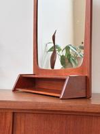Vintage spiegel Deens design teak hout jaren 50/60, Huis en Inrichting, Woonaccessoires | Spiegels, Ophalen, Minder dan 50 cm