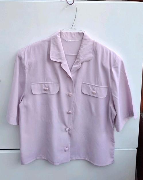 Vintage blouse, maat 40/42 - L/XL - lila (paars) - 90's, Kleding | Dames, Blouses en Tunieken, Gedragen, Maat 38/40 (M), Paars