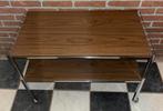Vintage serveer trolley tafeltje chroom met wieltjes, Antiek en Kunst, Curiosa en Brocante, Ophalen of Verzenden