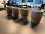 HK Living Koffiemokken - Set van 4, Huis en Inrichting, Overige materialen, Wit, Ophalen of Verzenden, Zo goed als nieuw