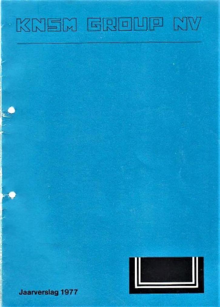 K.N.S.M. - Jaarverslag 1977 KNSM Group N.V, Verzamelen, Scheepvaart, Gebruikt, Boek of Tijdschrift, Ophalen