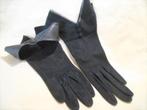 Vintage ART DECO donkerblauwe echt leren handschoenen, Verzenden